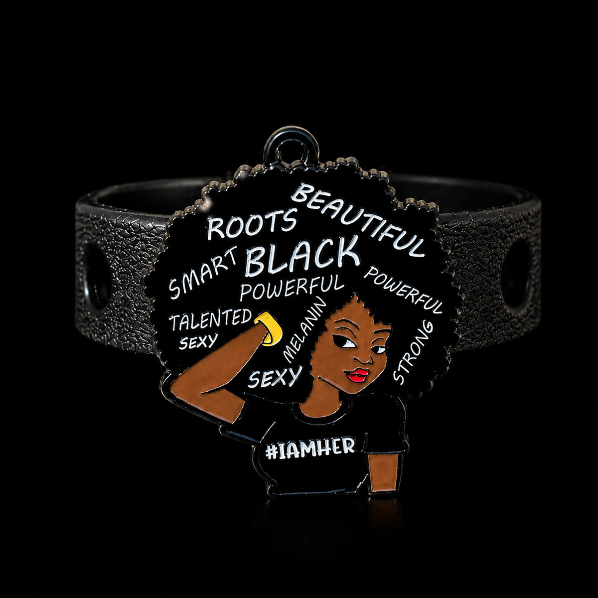 🖤 Empowering statement bracelet featuring bold affirmations and a stylish adjustable black band. Perfect for gifts 🎁 and everyday fashion.