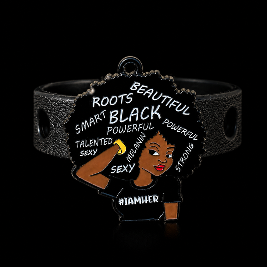 🖤 Empowering statement bracelet featuring bold affirmations and a stylish adjustable black band. Perfect for gifts 🎁 and everyday fashion.