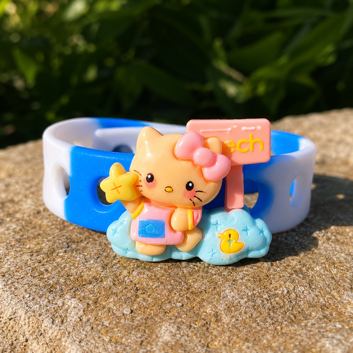 💙 Cute pastel charm bracelet with adjustable silicone band perfect for kids, gifts, beach vibes & everyday kawaii fashion ✨