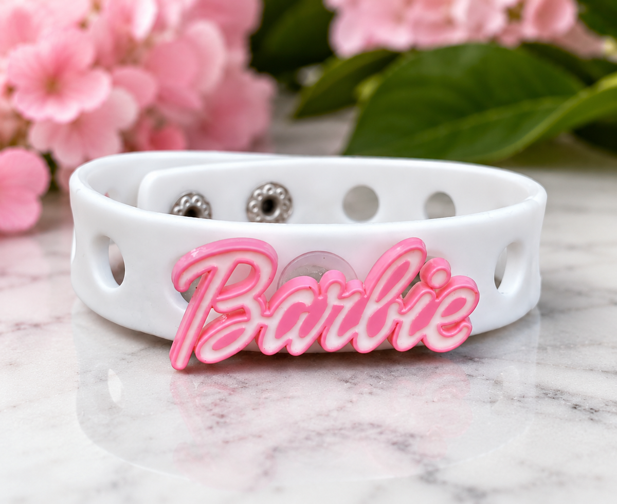 💖 Stylish pink bracelet with a soft adjustable white band. Perfect for gifts 🎁, parties 🎉, and everyday fashion fun.